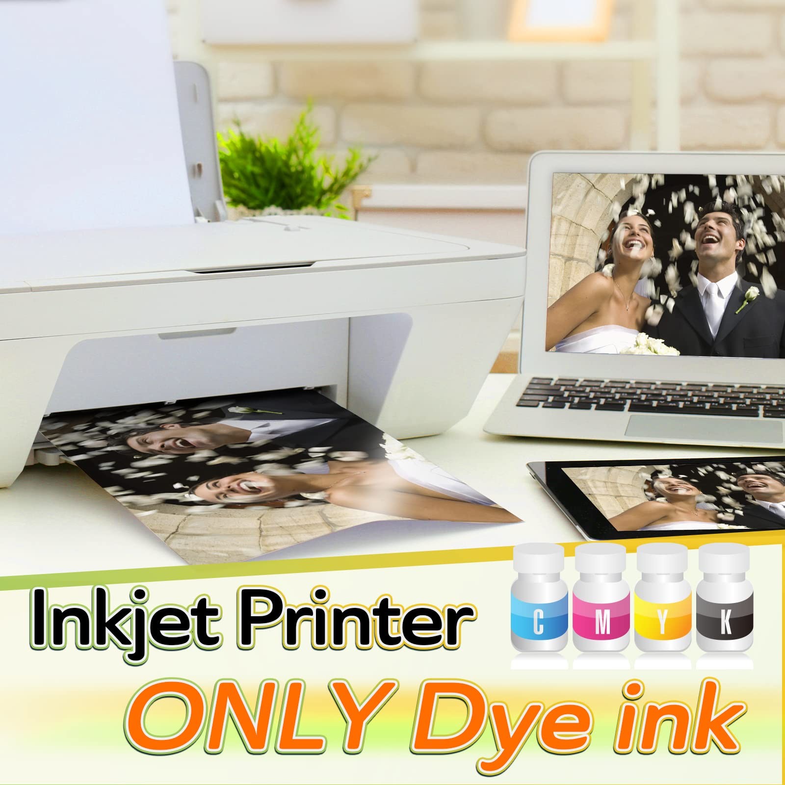 Semi-Glossy Thin Inkjet Photo Paper 8.5×11 Inches 40 Sheets for Brochure Flye…