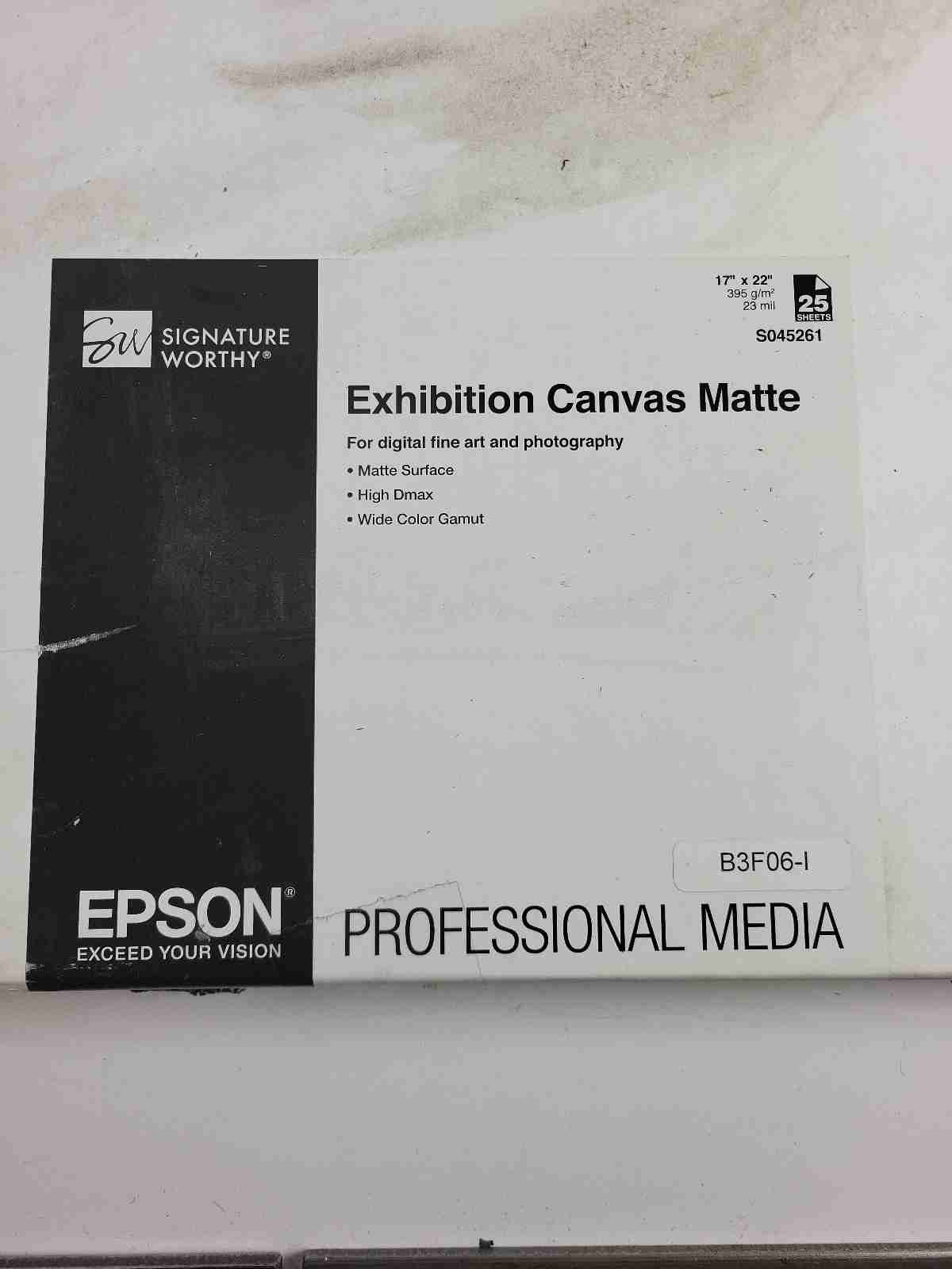 23 Count Epson Exhibition Canvas Matte 17″ X 22″ Professional Art Print S045261