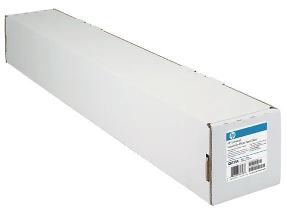 HP Universal Inkjet Print Photo Paper 42″ x 100 ft Semi-Gloss White Q6581A