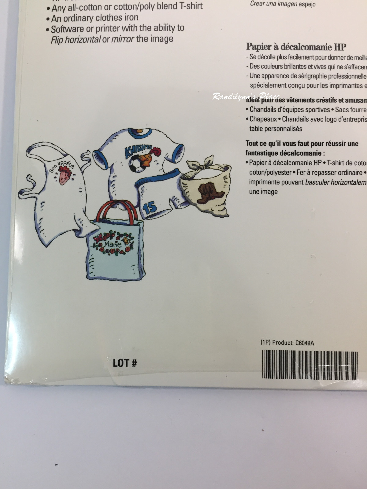 HP Hewlett Packard Inkjet T-Shirt Transfer Iron-On Sheets, Set of 10