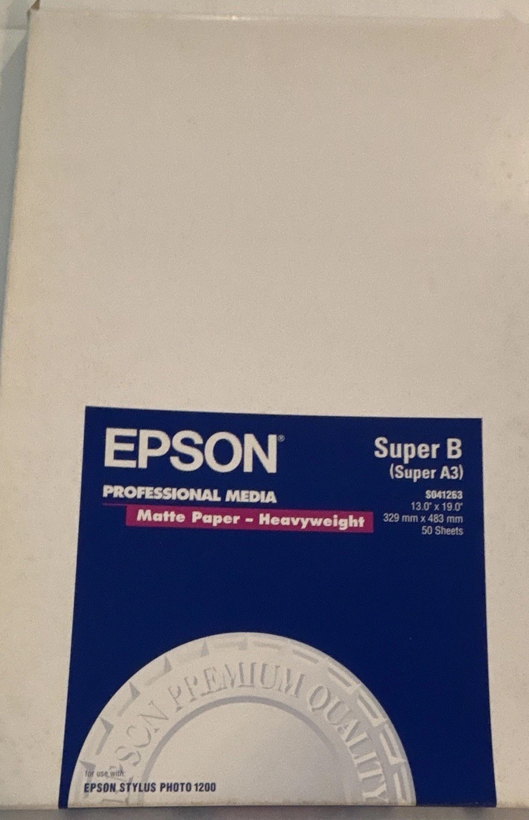 2 Epson Professional Matte Heavyweight Inkjet Paper 13×19 85 sheets total