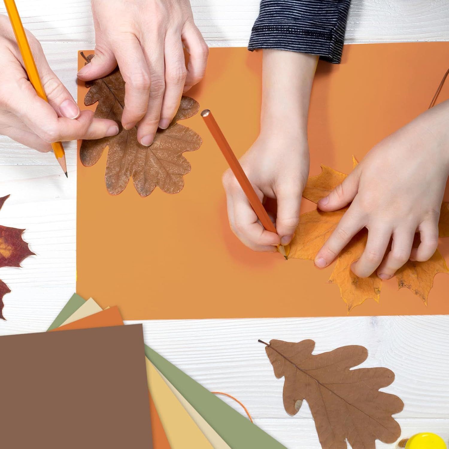 60 Sheets Boho Fall Colors Card Stock Paper Assorted Orange Green Brown Yellow C