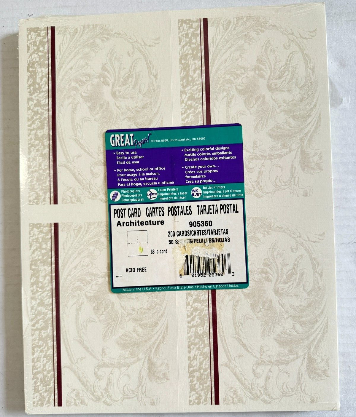 Résumé Letter Paper Ivory & White Granite 8 1/2″ x 11″ 24 Lb 405 Sheets LOT of 4