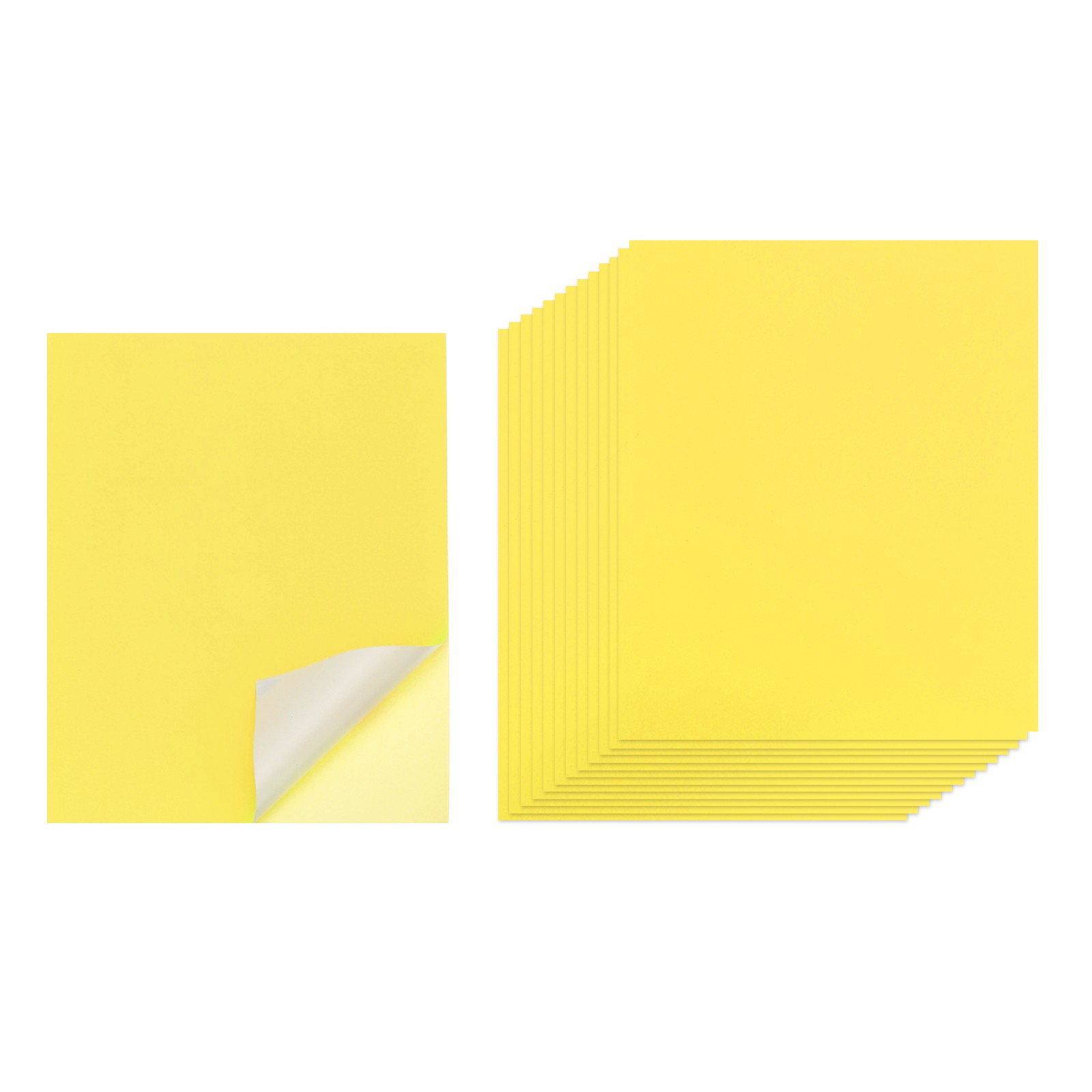 15 Sheets Printable Self Adhesive Sticker Paper for Inkjet Printer Yellow