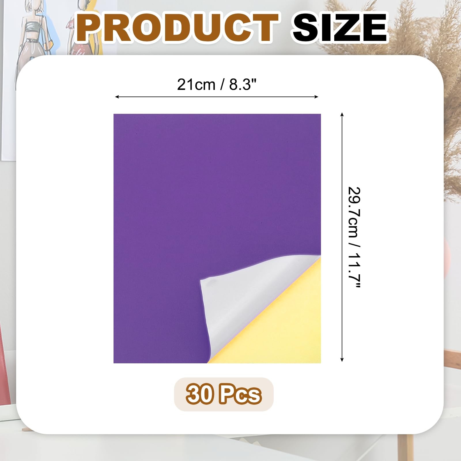 Printable Self Adhesive Sticker Paper for Inkjet Printer, 11.7 x 8.3 Inch Wat…