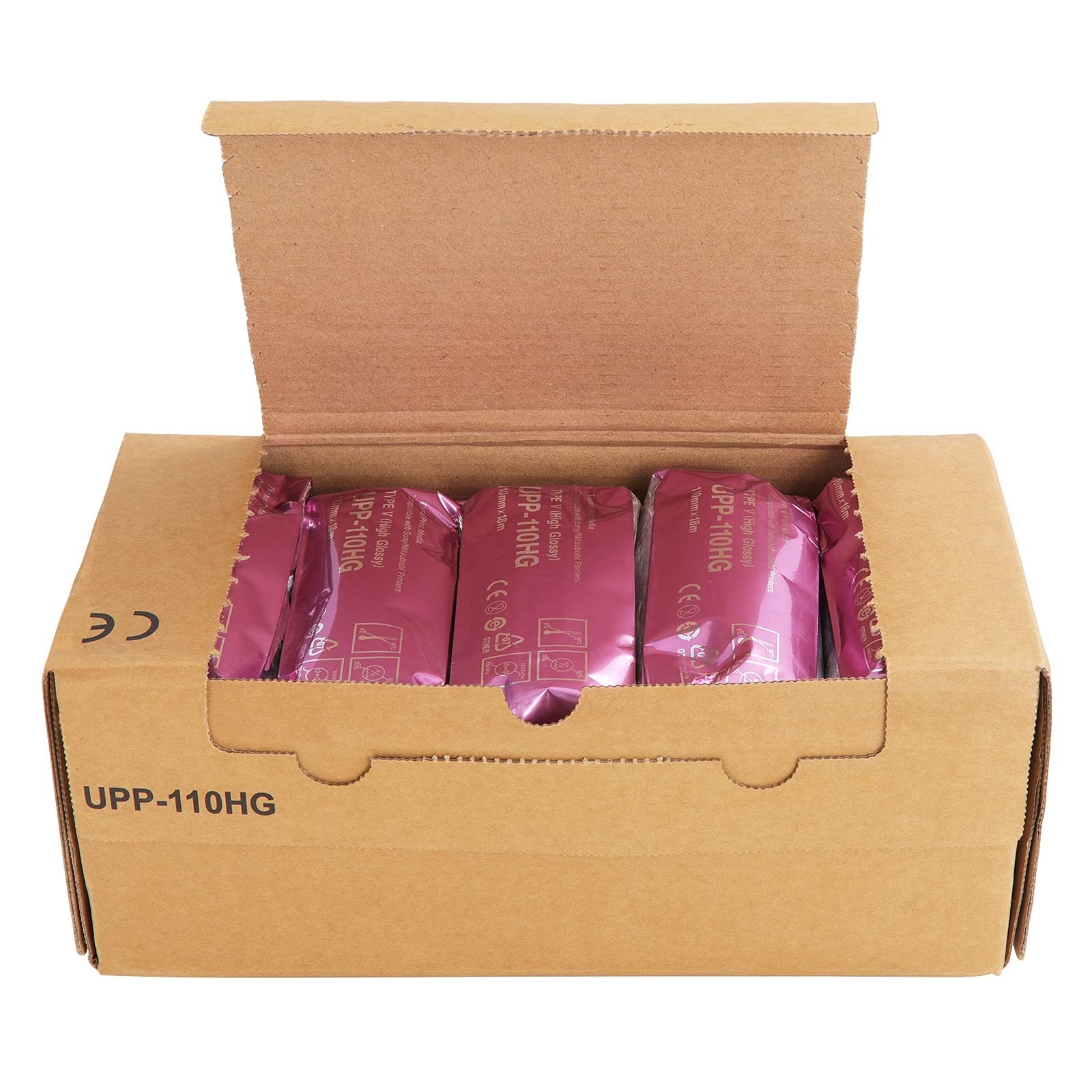 High Gloss Ultrasound Paper Film 10 Rolls, 110mm x 18m, Compatible Replacement