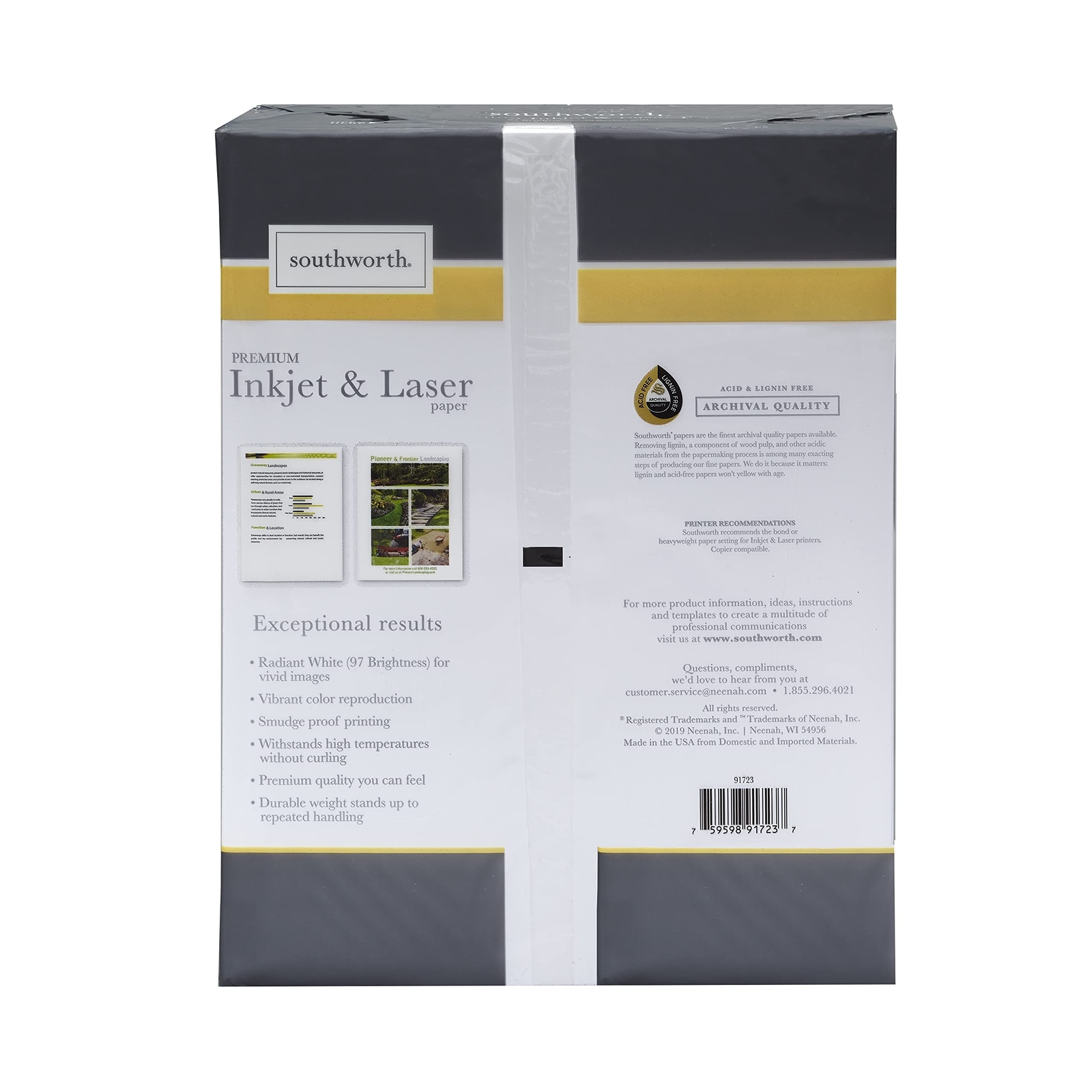 Southworth Inkjet & Laser Printer Paper, 8.5″ x 11″, 28 lb., Radiant White, 5…
