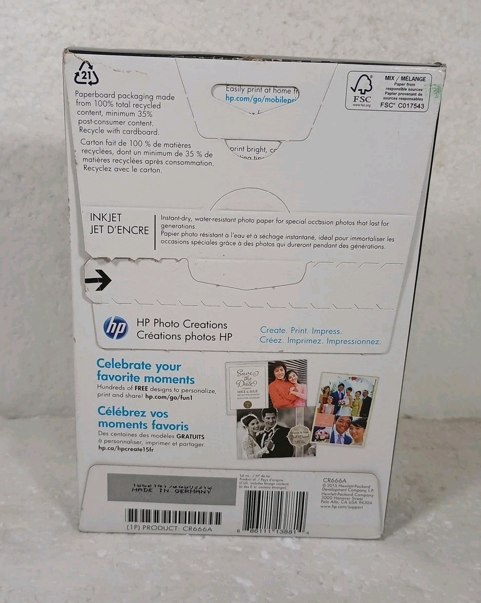 Hewlett Packard HP Premium Plus Soft Gloss Photo Paper 100 Sheets 4×6