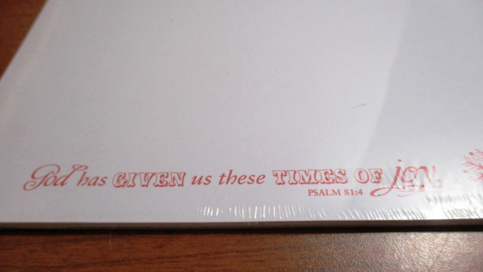 DAYSPRING~25 Sheets 8.5″x11″ HOLIDAY Christmas “Time of Joy” LASER STATIONARY