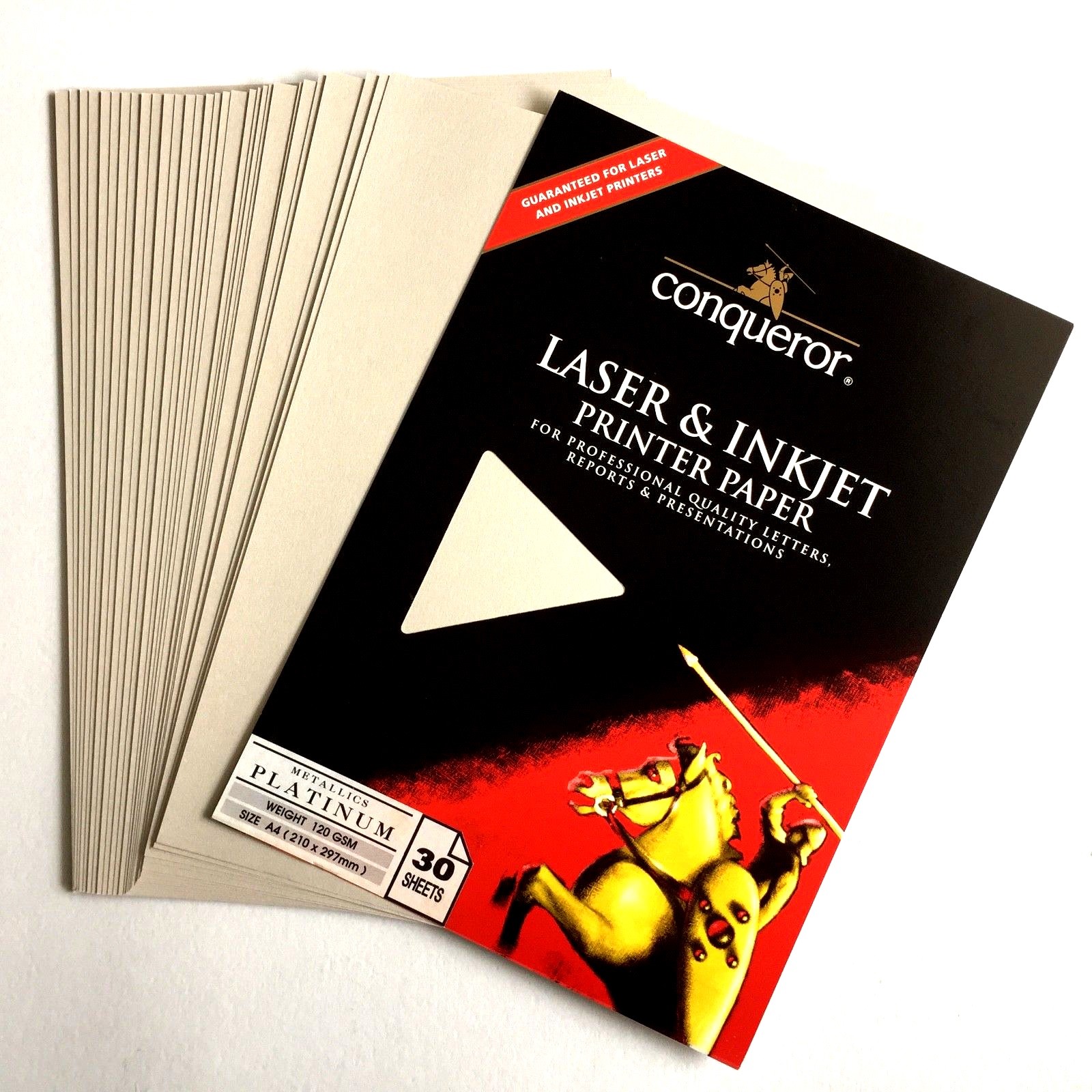 Conqueror Platinum Metallic Paper Pack A4 Bundle Pack 2 packs x 30 sheets 120gsm