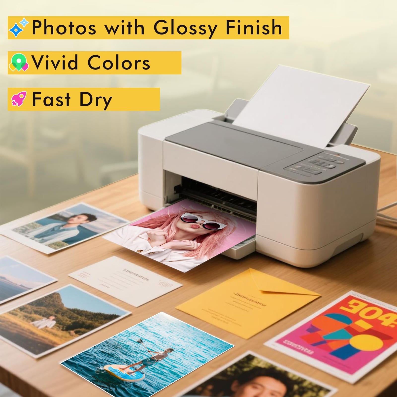 Koala Heavyweight Photo Paper High Glossy 8×10 Inches for Inkjet Printing 100…