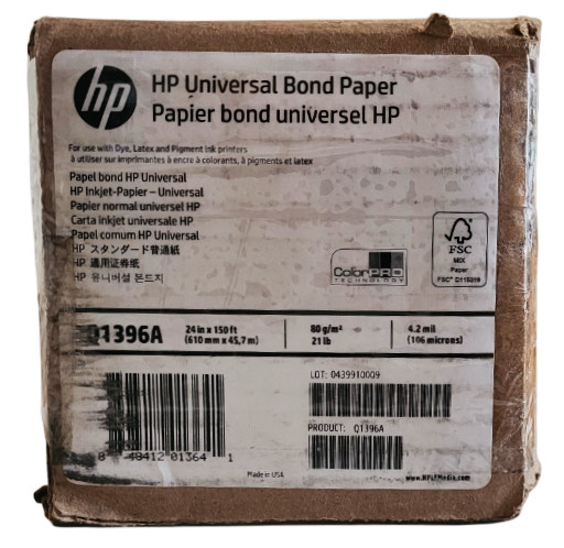 HP Q1396A Universal Bond Paper 24″x150′
