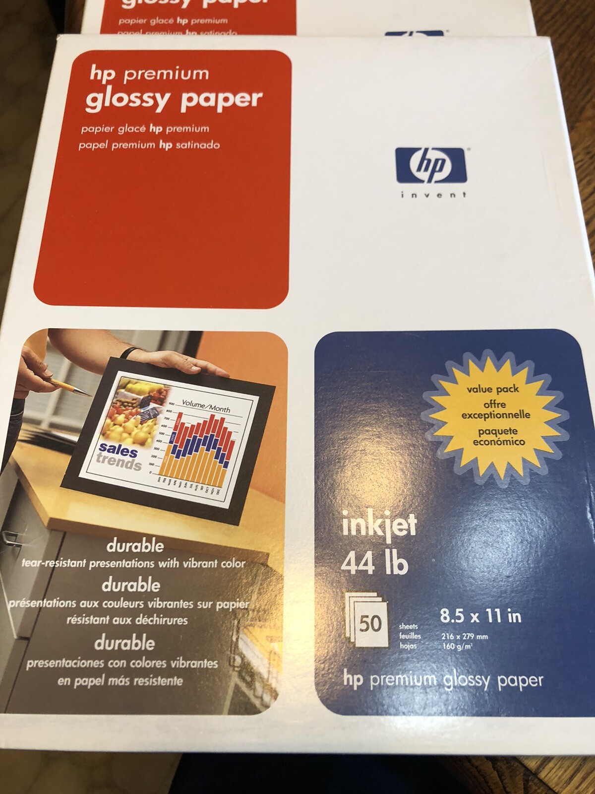 Lot Of 2- 50 Sheets HP Inkjet Glossy 8.5″ x 11″ Paper HP C3836A