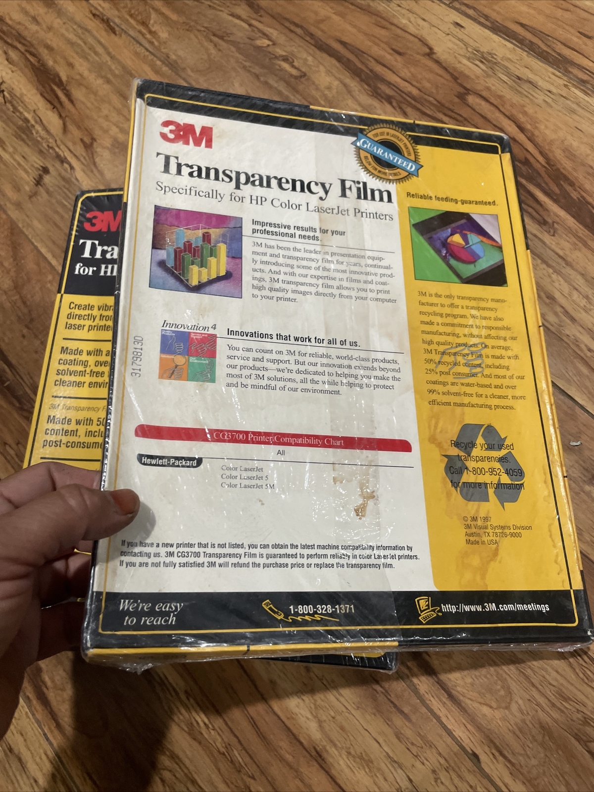 3M Transparency Film for HP Color LaserJet Printers CG3700 (50 Sheets) 2 Packs