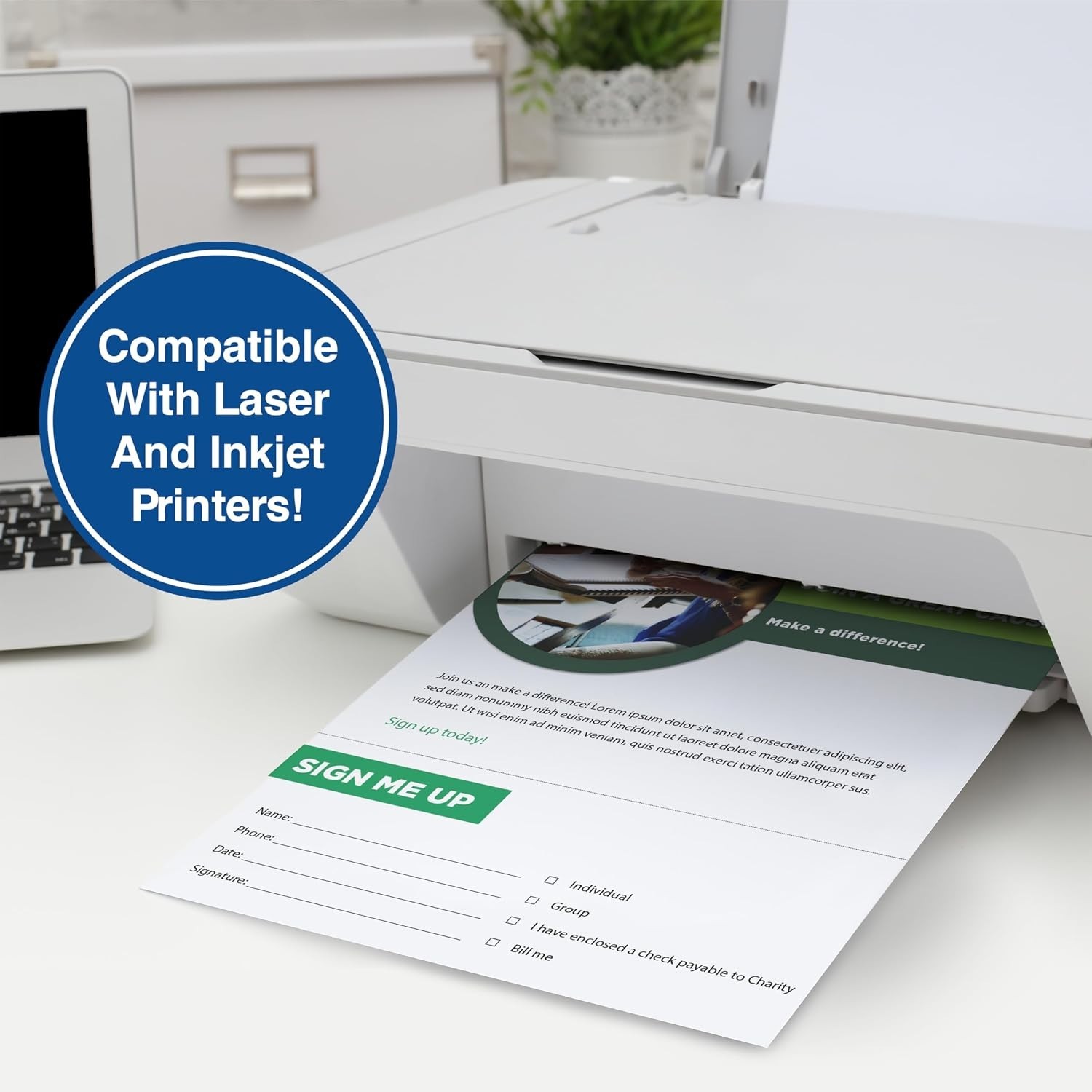 High-Quality Perforated Printer Paper 8.5×11 2500 Sheets 20lb USA Made
