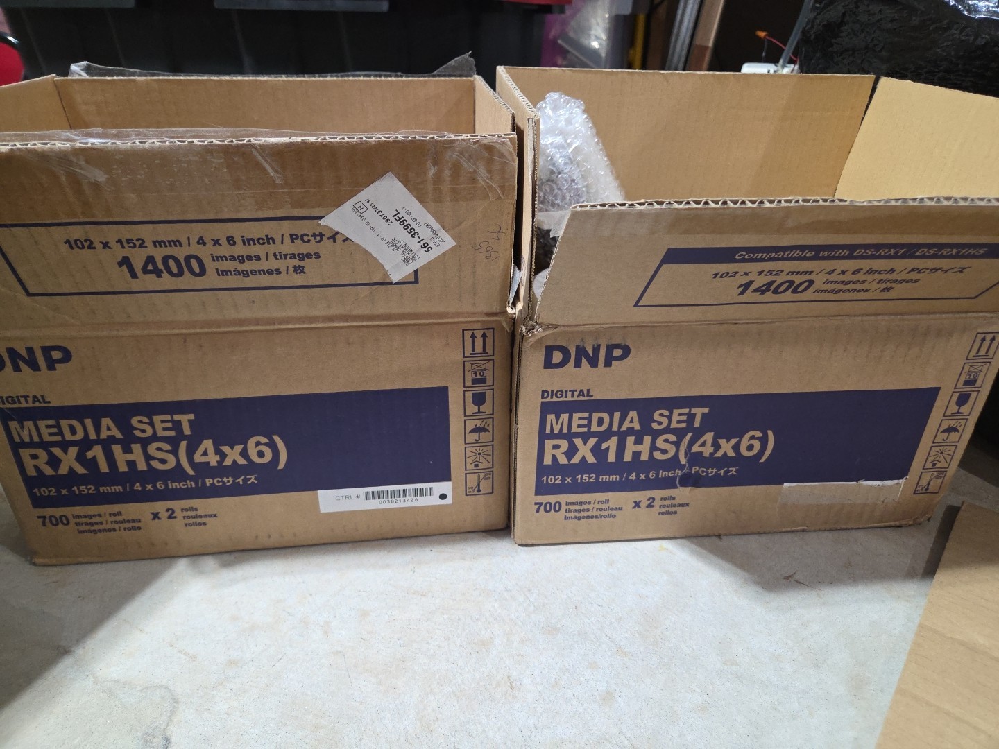 3 DNP RX1HS 4×6 Media Print Kit RX1HS, 3 sets paper & ink, 2100 Prints