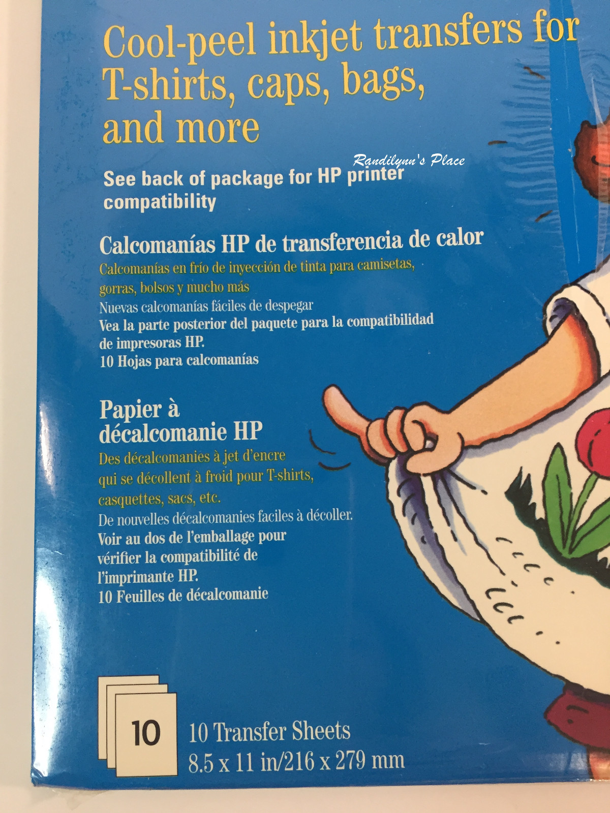 HP Hewlett Packard Inkjet T-Shirt Transfer Iron-On Sheets, Set of 10