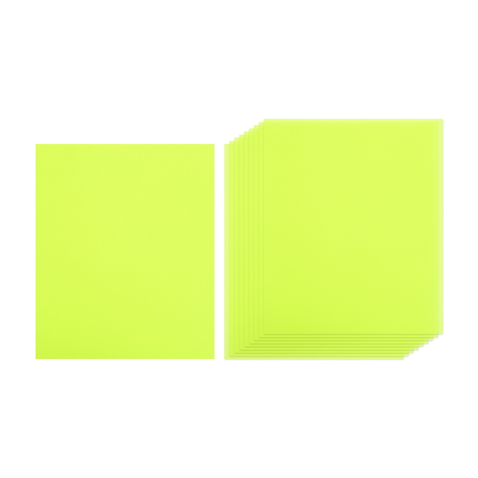 50 Sheets Yellow A4 Printer Stickers, 50 Pieces