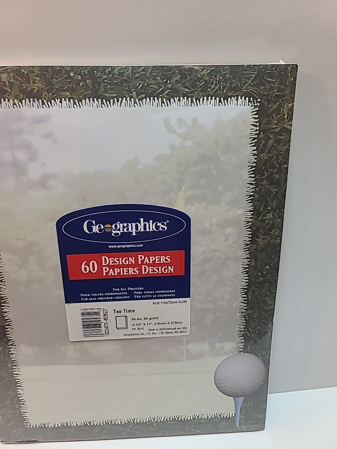 Geographics 60 Design Papers 8 1/2 X 11 inch Acid Free Sealed – Golf Tee Time