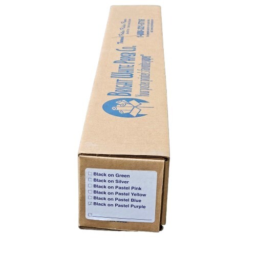 Brand New Thermal Poster Printer Paper 24″X100′ BLACK ON PASTEL PURPLE