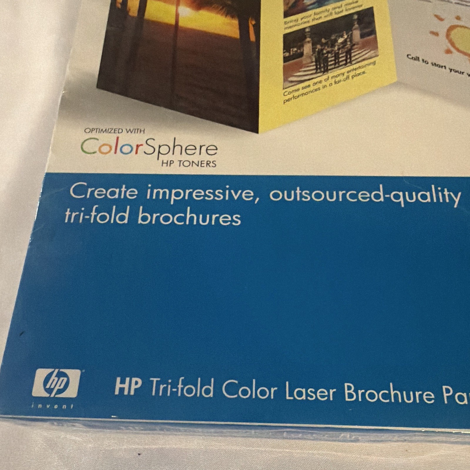 HP Glossy Trifold Brochure Paper Letter 8.5×11 Laser 160 gsm 150 Q6612A