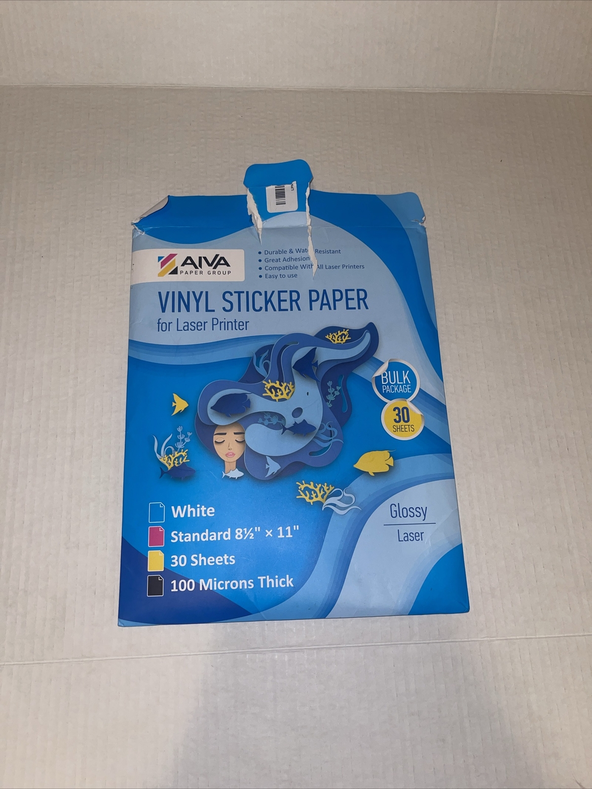 Vinyl Sticker Paper for Laser Printer 30 pack