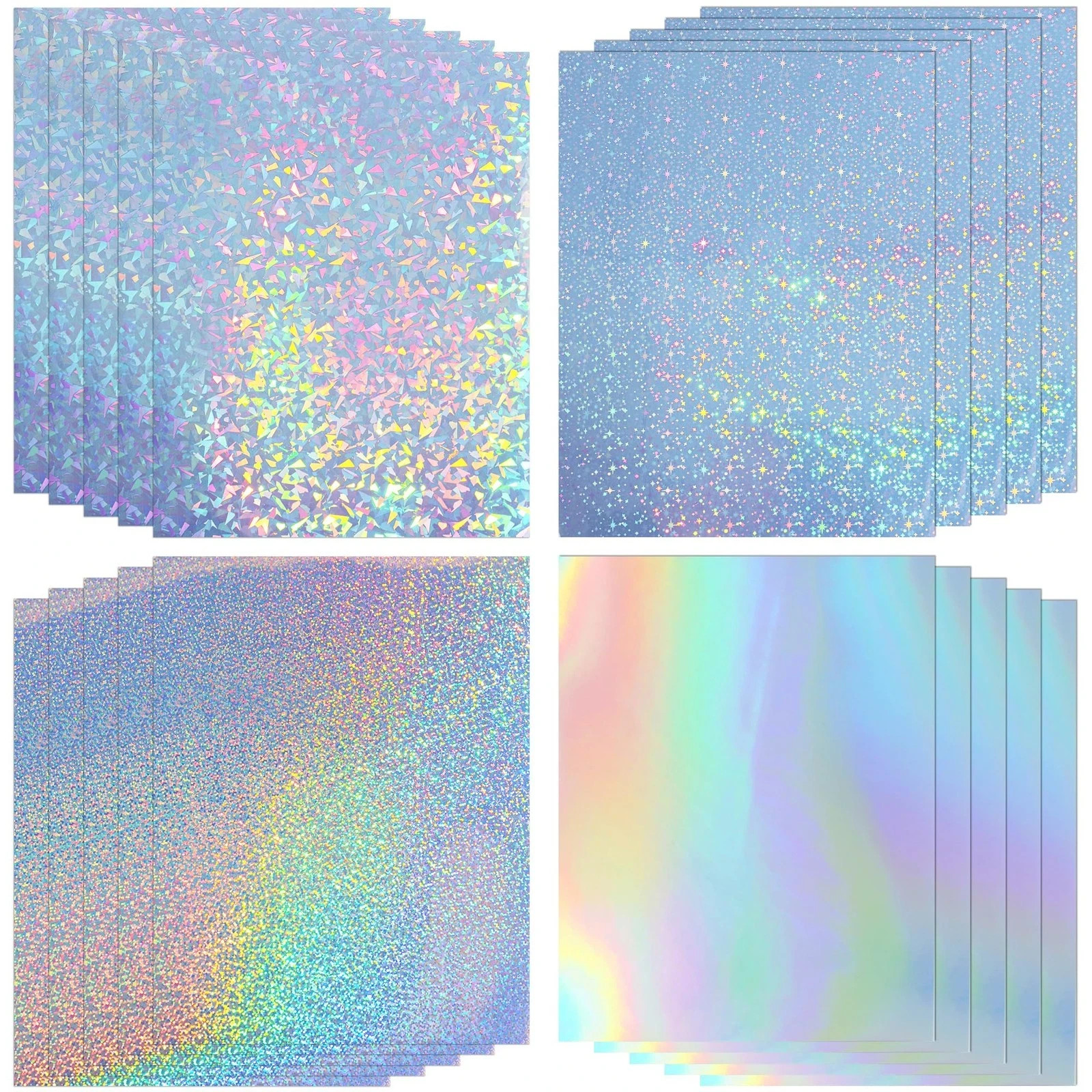 Holographic Sticker Paper for Inkjet & Laser Printers, 20 Sheets Printa…