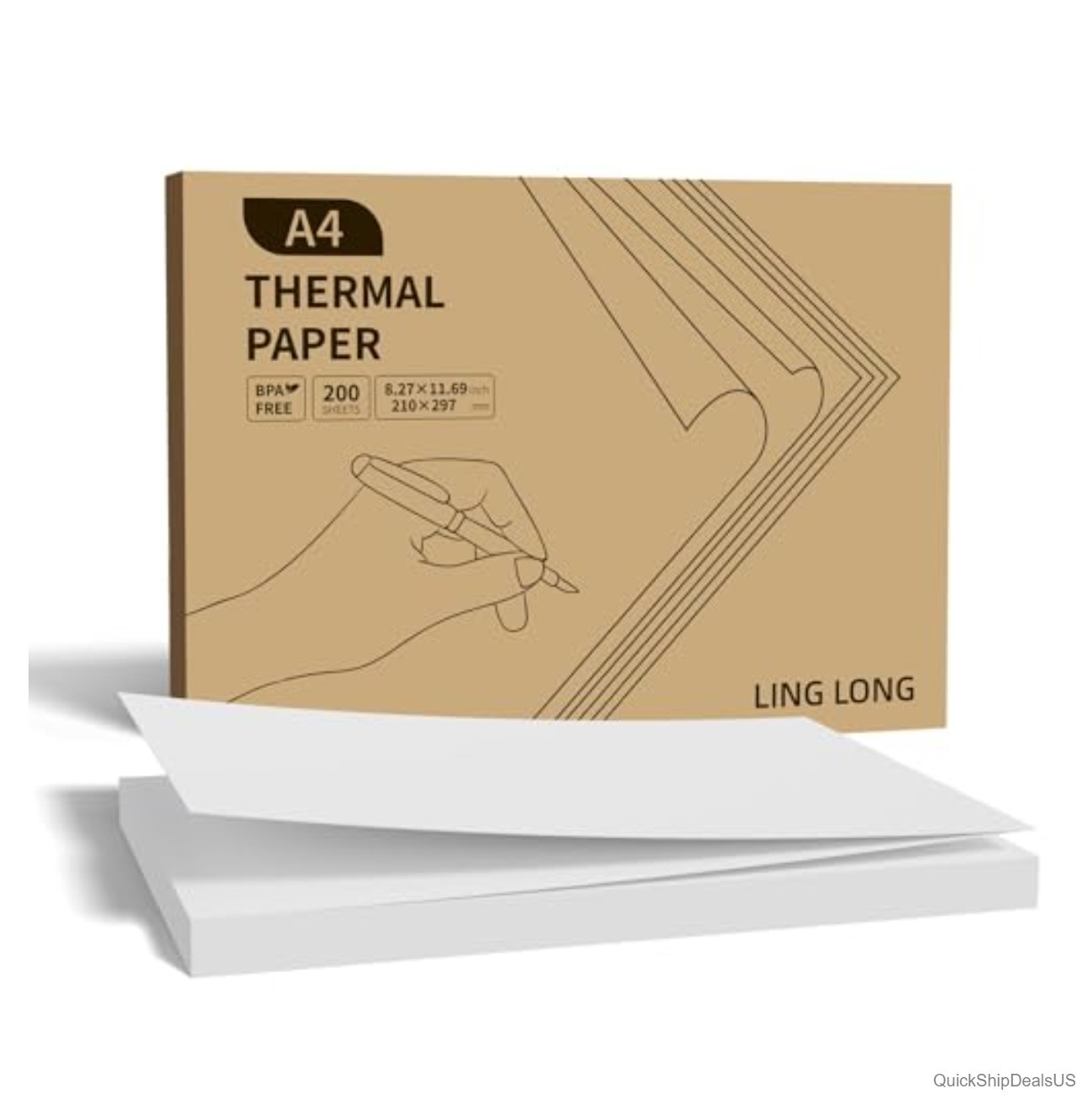 Thermal Printer Paper 200 Sheets 8.26 x 11.69 BPA Free Continuous Letter Size