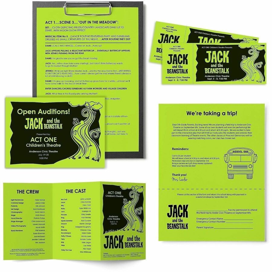 Neenah Paper WAU21859 Astrobrights Green 24lb 500 Sheets 8.5×11