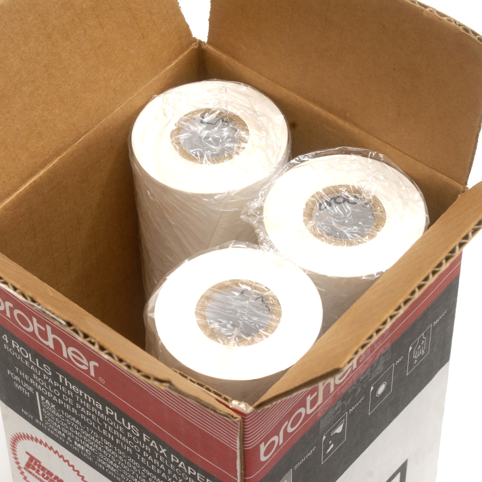 Brother Thermal Plus Fax Paper, 3 Rolls, 8-1/2 in X 98 ft, 1 in Core, OEM NOS