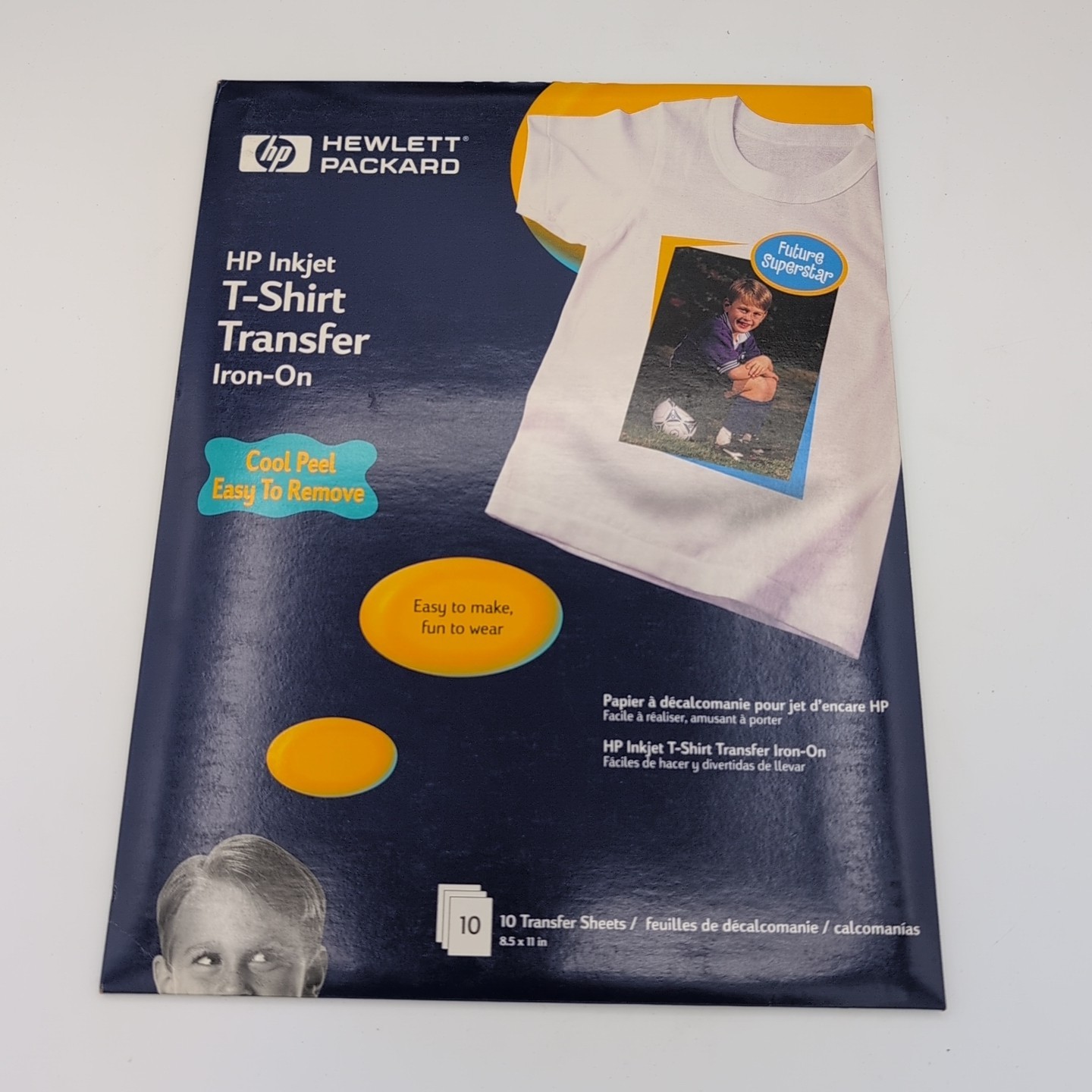Lot Of 7 Packs Of 10 HP Hewlett Packard Inkjet T-Shirt Transfer Iron On Sheets