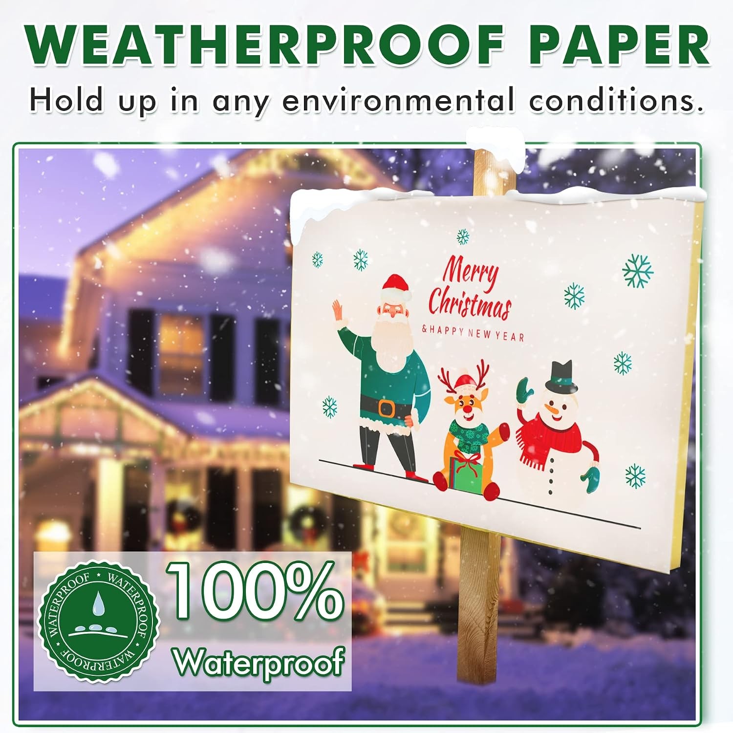 Waterproof Double Sided Laser Printer Film White Printable 25 Sheets