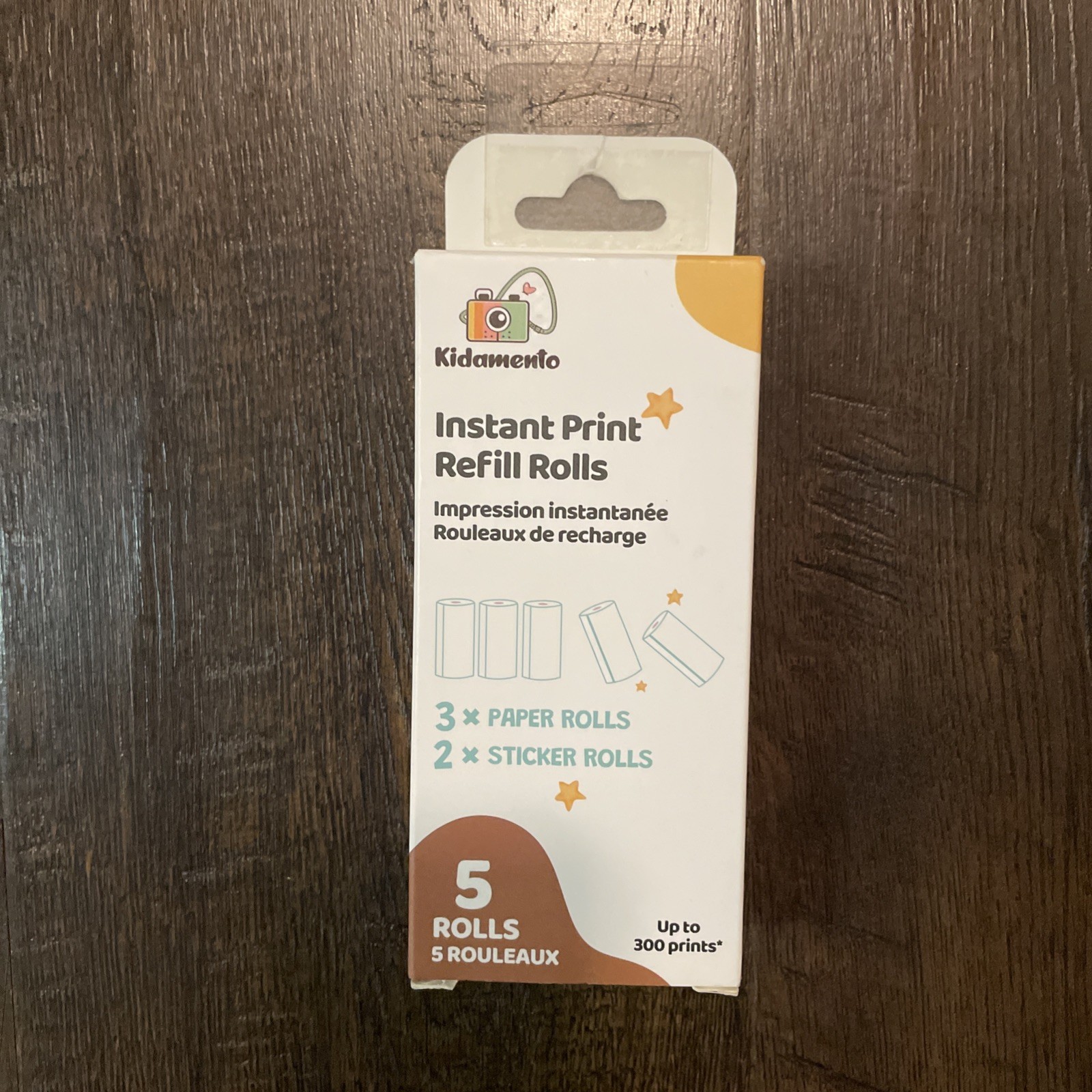 Kidamento Kids Camera Paper Refill + Sticker Rolls (5 Rolls) New-300 Sheets