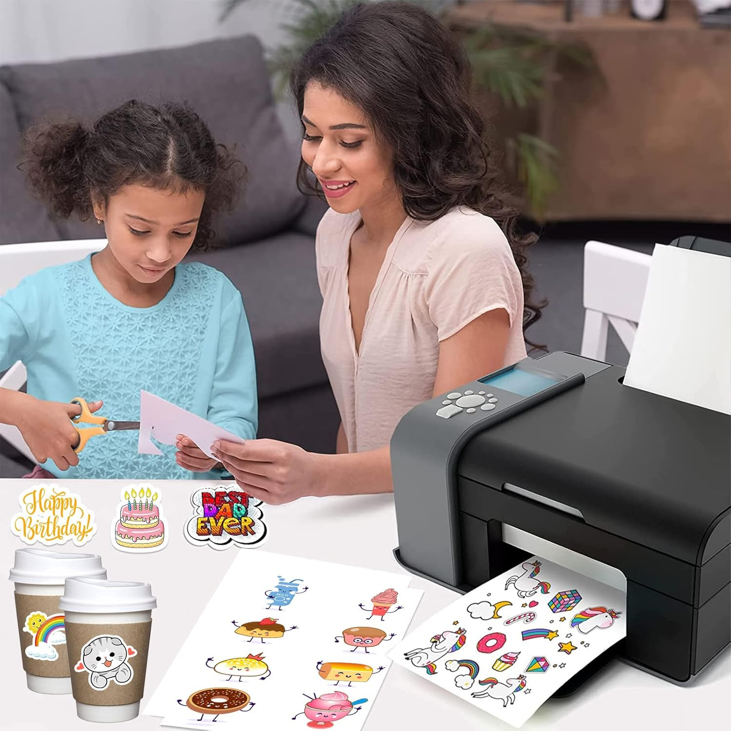 100 Full Sheets Sticker Paper for Laser & Ink Jet Printers, 8.5″ X 11″ Full