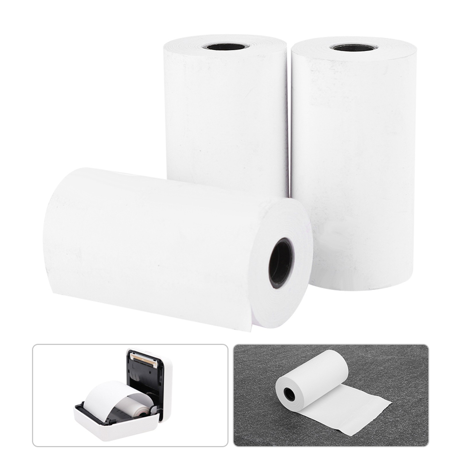 ｀3PCs Thermal Paper Printing Machine Accessories Waterproof 57MM For Peripage