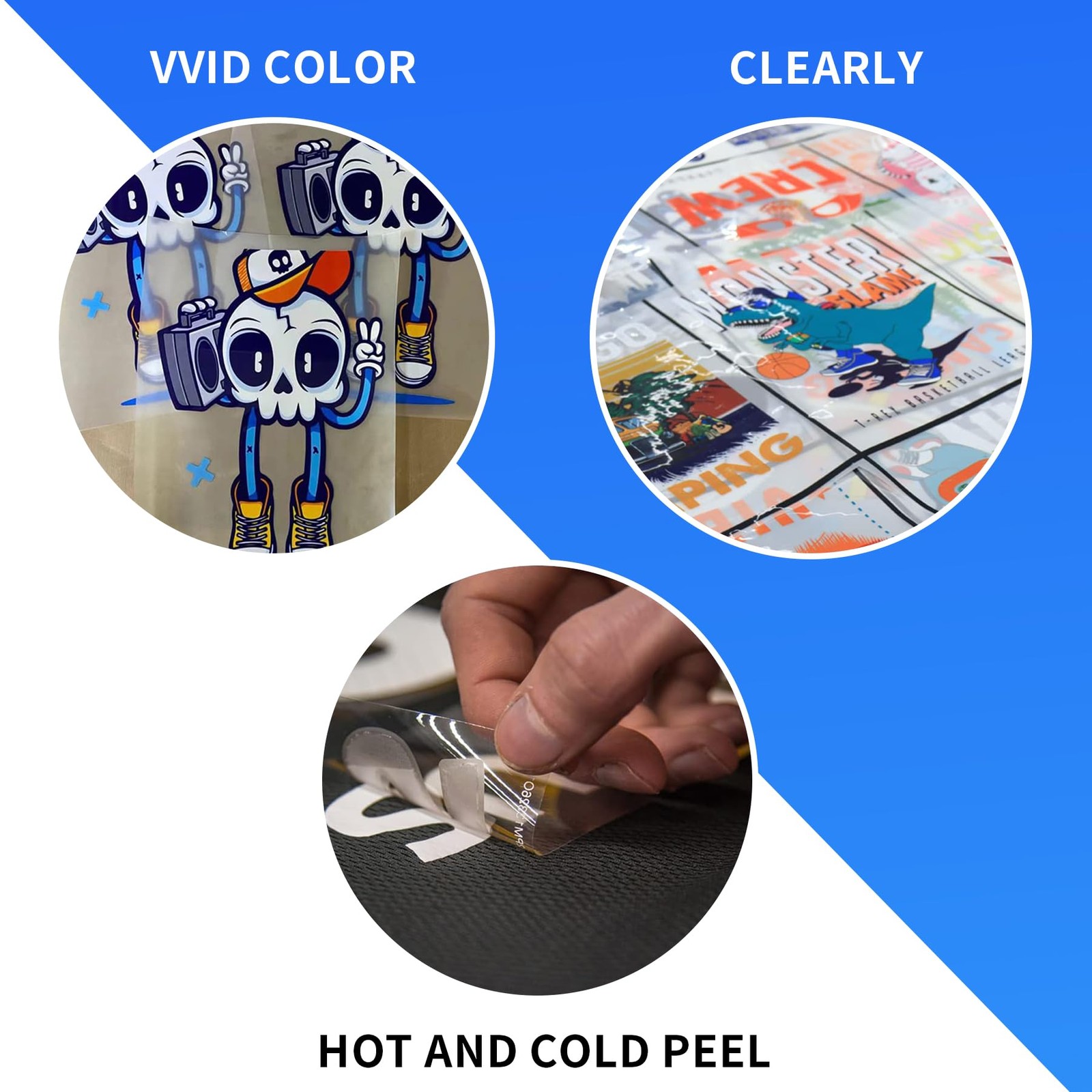 25 Sheets DTF Transfer Film Paper A4 Double Sided Thick Clear PET Sheets