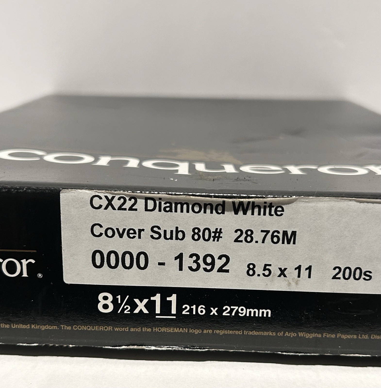 The Conqueror Cx22 Diamond Cover Sub 80 Paper 8.5 x 11 Office Paper Unused