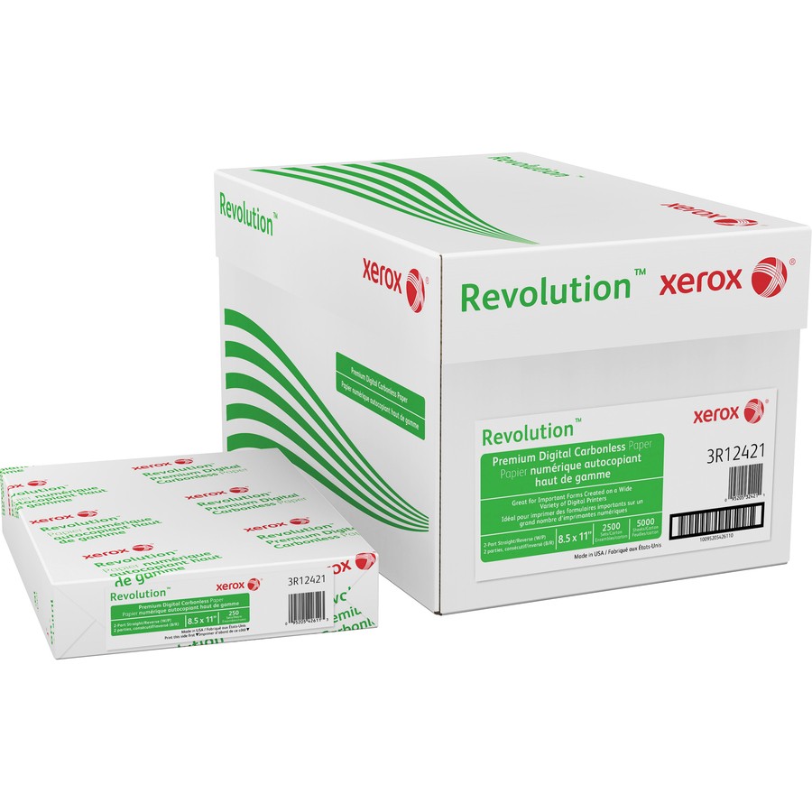 Xerox Carbonless Paper – Letter – 8.50″ X 11″ – 2500 / Carton – White (3R12421)