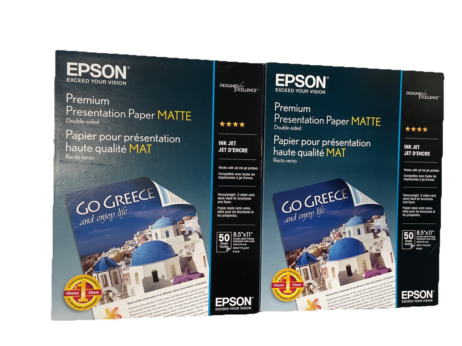 Epson Premium Presentation Paper MATTE 8.5×11 Double-sided 2pk 50 Sheet Ea =100