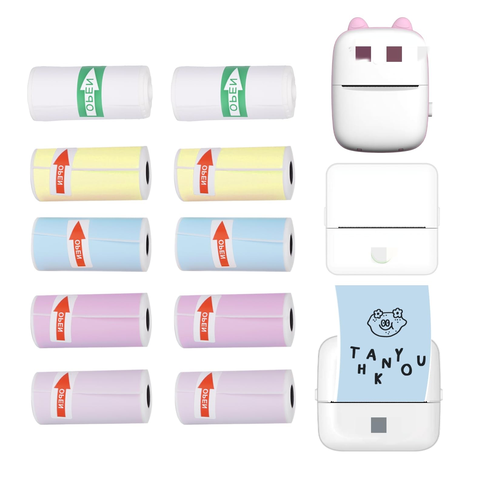 10 Rolls 57 x 25 mm Sticker Printer Paper,Self-Adhesive Compatible with Most …