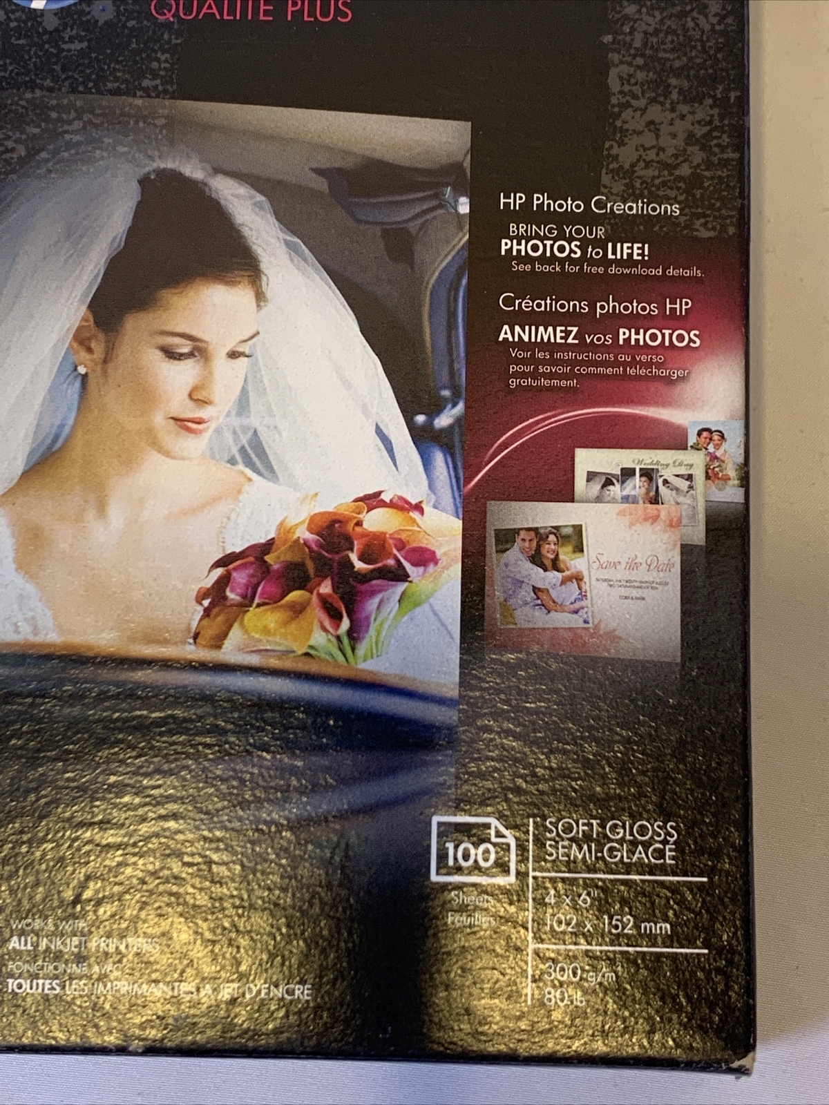 HP Premium Plus Photo Paper 80 lbs. Soft-Gloss 4 x 6 60 Sheets/Pack CR666A