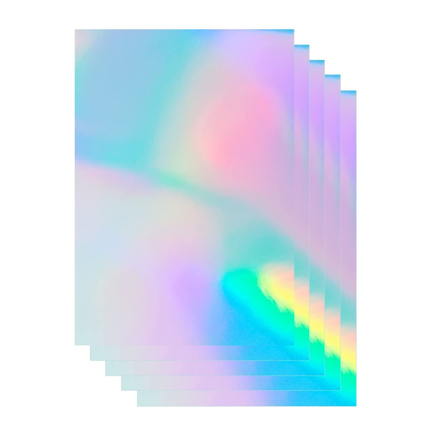 50 Sheets Holographic Printable Sticker Paper 8.5 x 11 inch Waterproof Sticke…