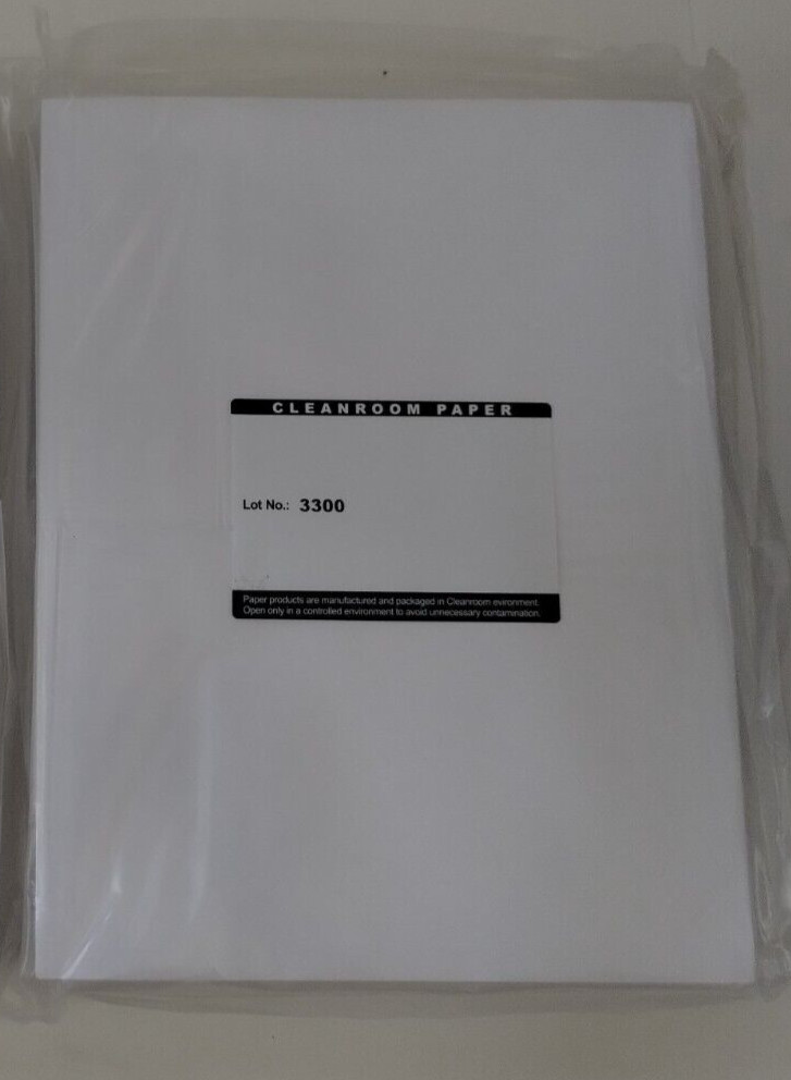 WHITE color Clean Room paper NEW – 250 sheets sealed