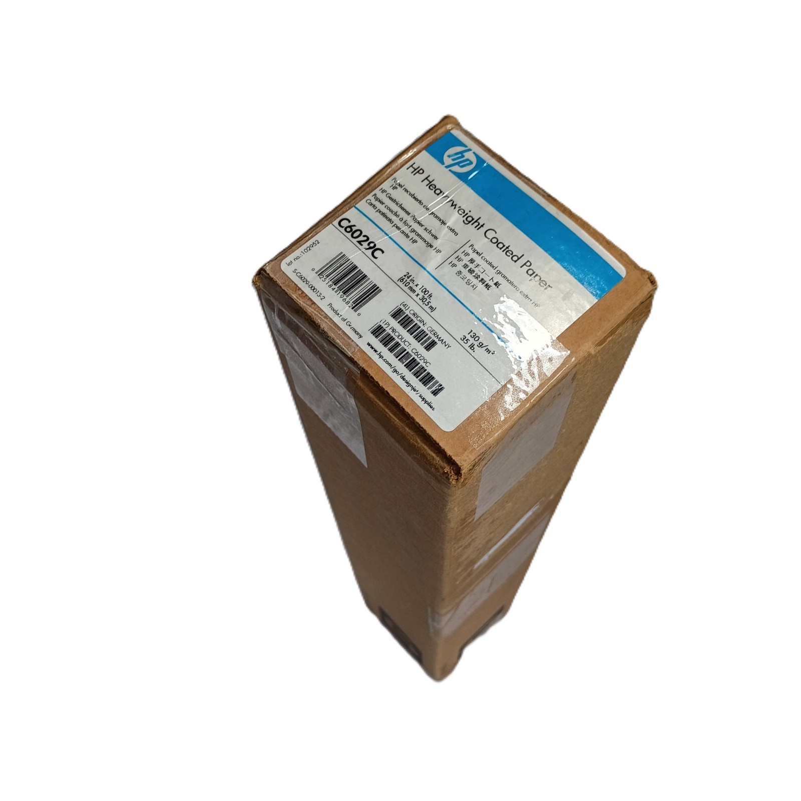 HP C6029C Heavyweight Coated Paper 24″ x 75′ Roll Genuine OEM Matte DesignJet
