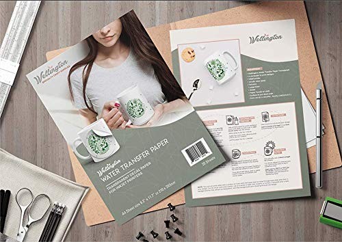 Wellington Waterslide Decal Paper for Inkjet Printers | 20 Clear A4 Sheets (8…