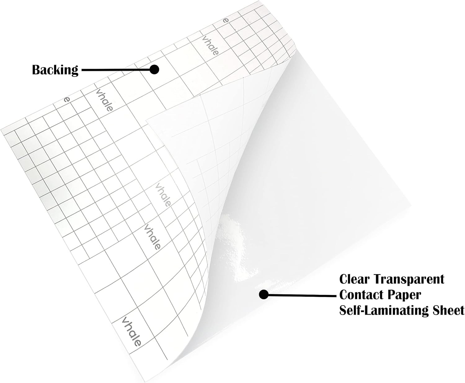 Glossy Clear Self-adhesive Overlay Laminating Sheet Contact Papers, 7 X 8