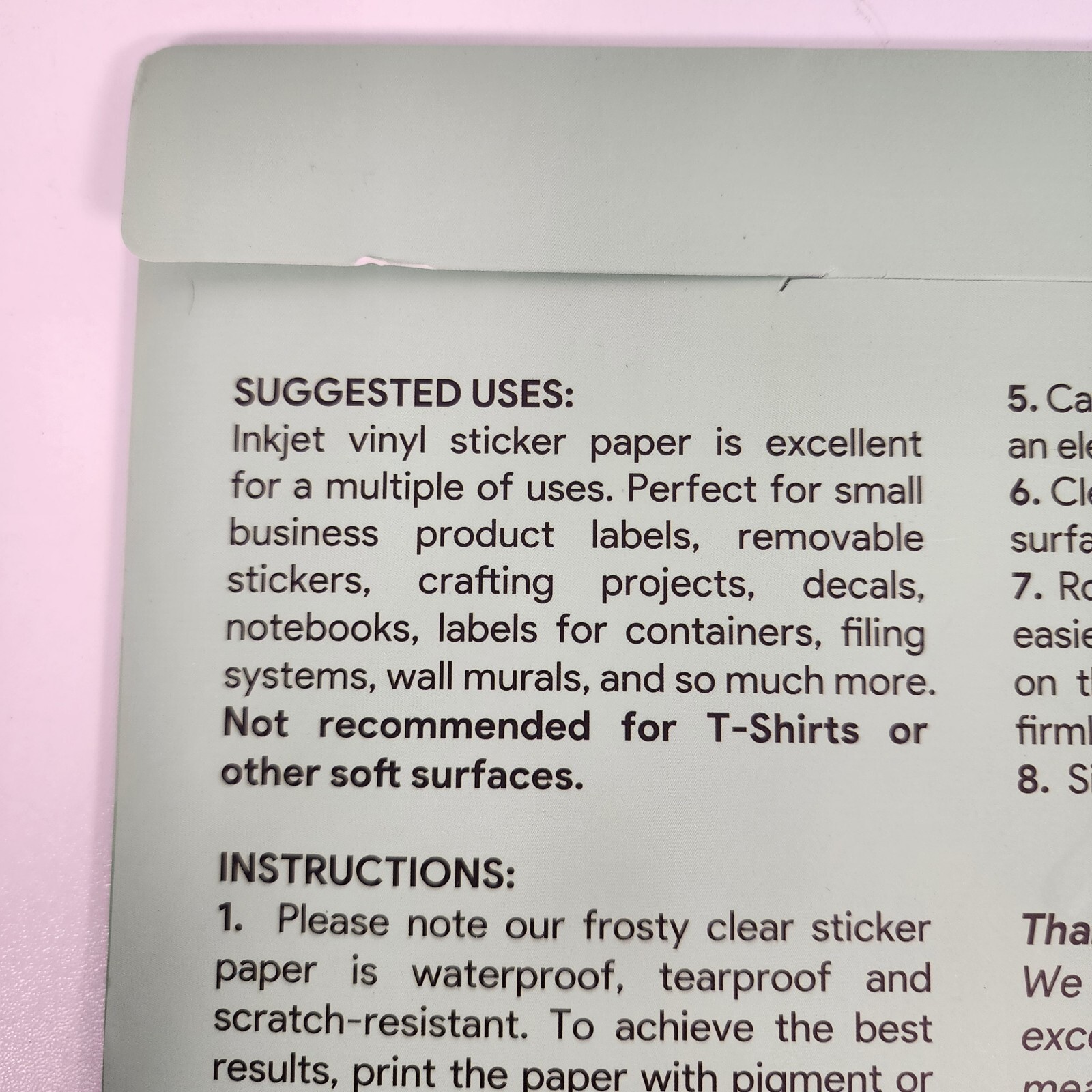Luxoton Premium Vinyl Sticker Paper for Inkjet Printer 15 Glossy 15 Matte Sheets