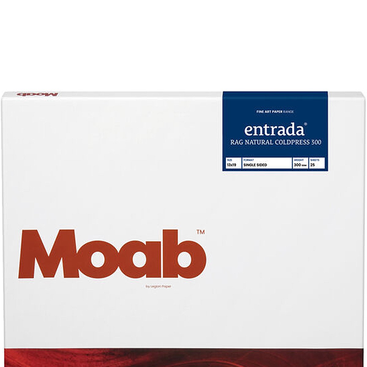 Moab Entrada Rag Natural 300 Coldpress Single-Sided Inkjet Print Paper, 18 mil,