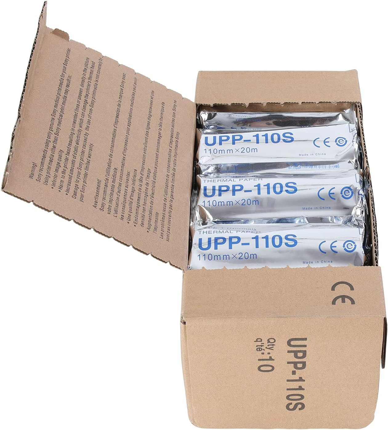 UPP-110S Type I Black and White Video Thermal,Ultrasound Film/Media 10 rolls/bx,