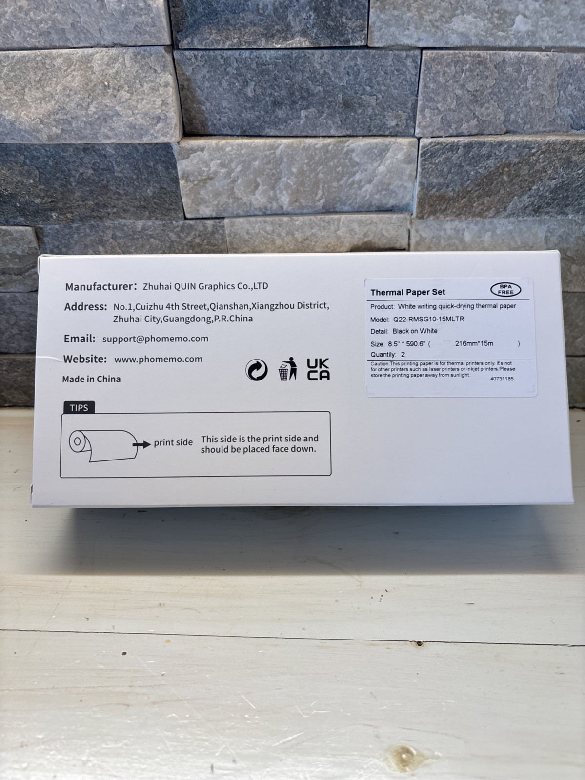 2 Rolls Phomemo Thermal Paper 8.5’’ x 11’’ US Letter Size, Advance. Thermal.